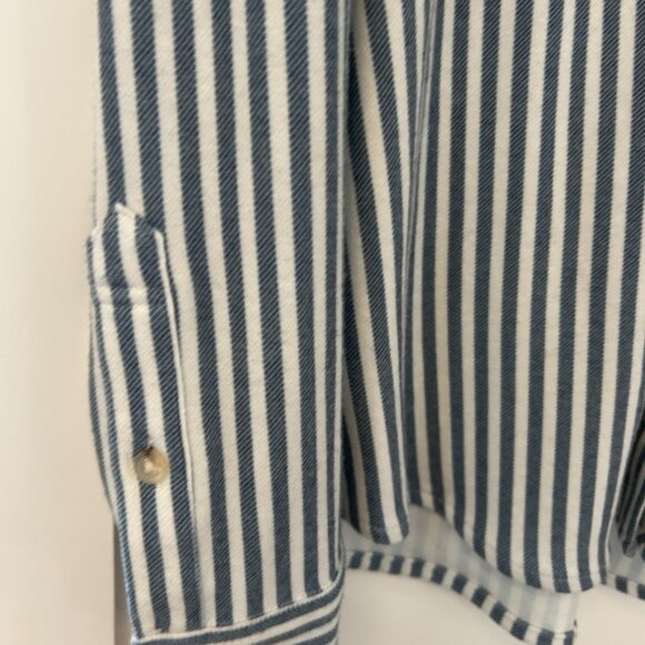 Faherty Legend™ Sweater Shirt in Navy Blazer Stripe, Size Medium - Picture 4 of 9